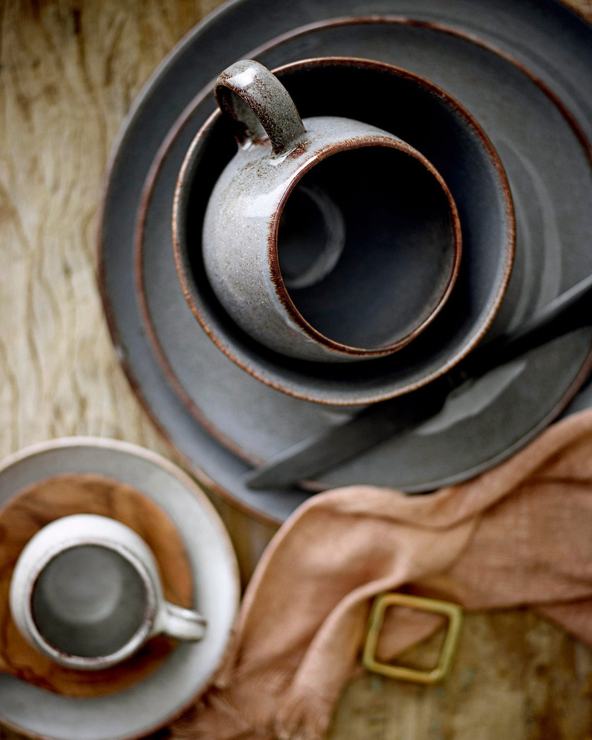 Grey Sandrine Stoneware Mug