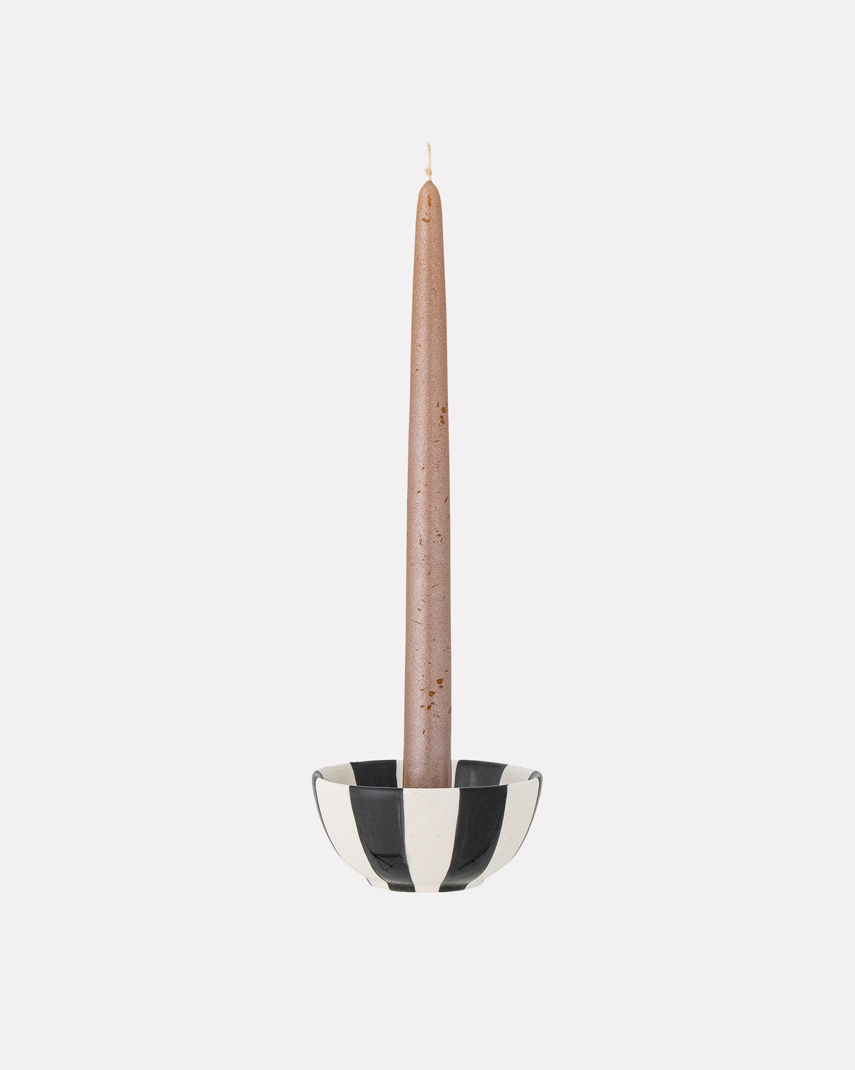 Black & White Eja Stoneware Taper Candle Holder