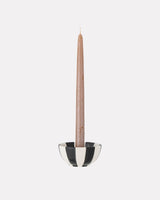 Black & White Eja Stoneware Taper Candle Holder