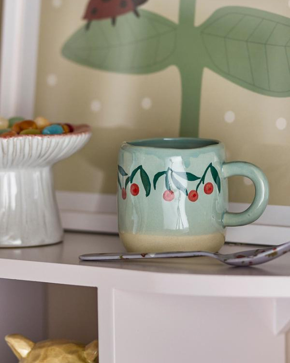 Green Cherries Millie Stoneware Cup