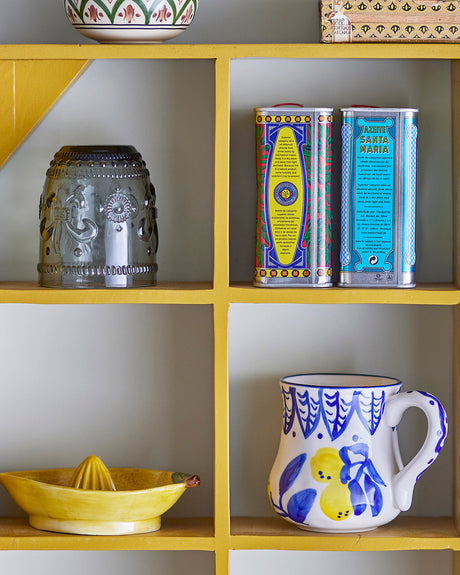 Lemon Border Blue Maxima Stoneware Mug