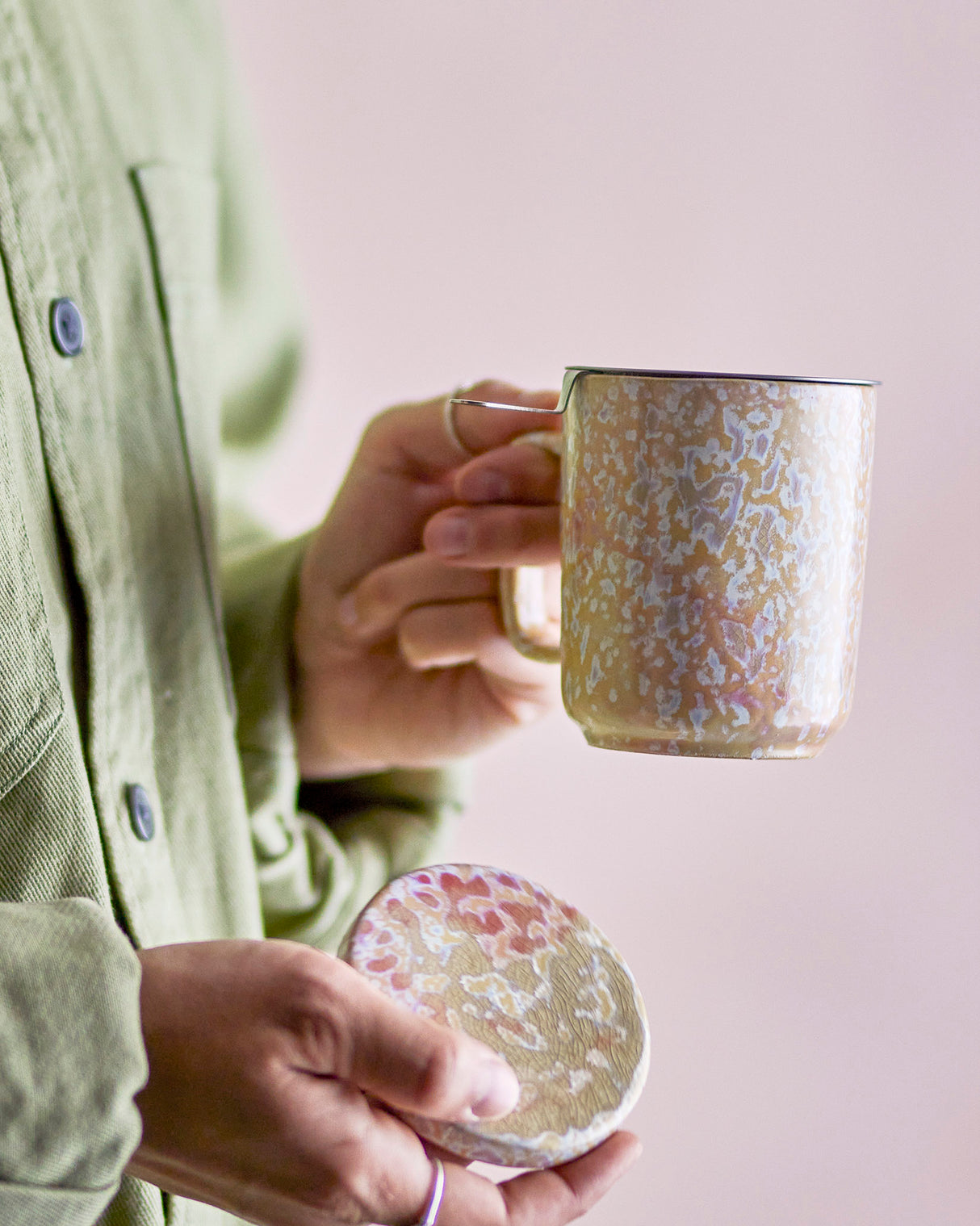 Multicolour Yuma Stoneware Strainer Mug