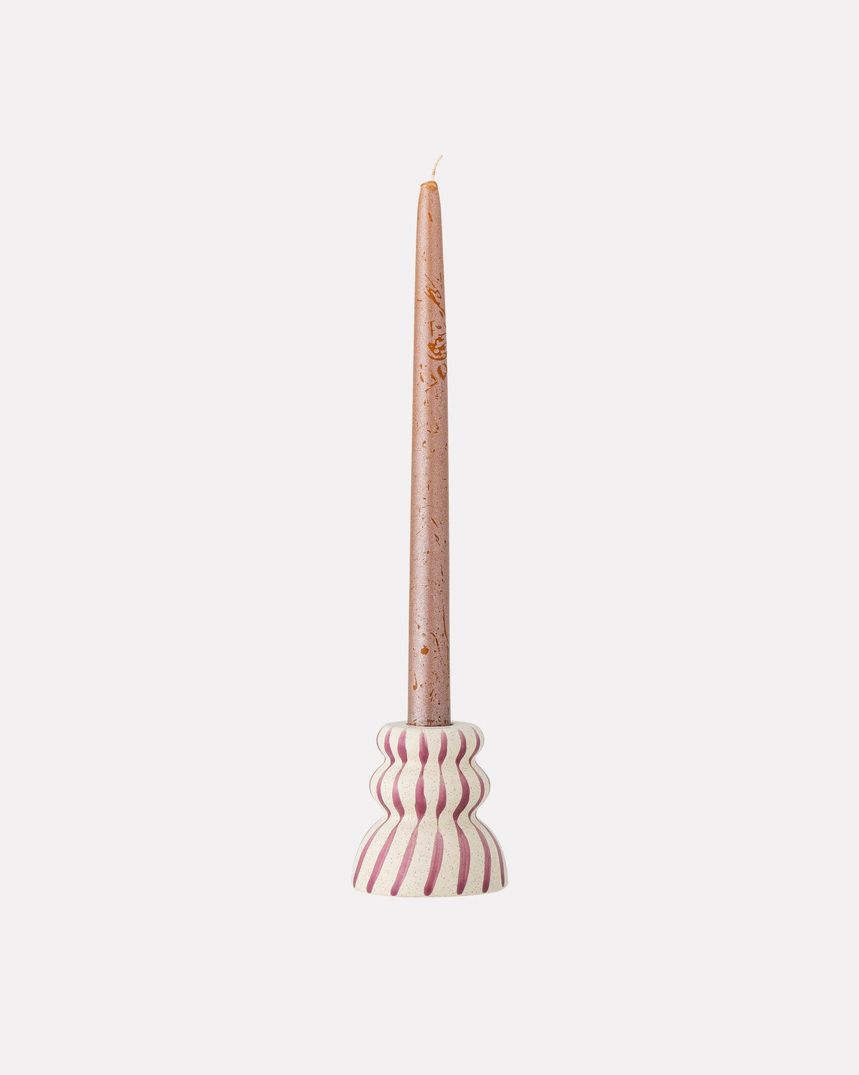 Purple-Gabin-Stoneware-Taper-Candle-Holder