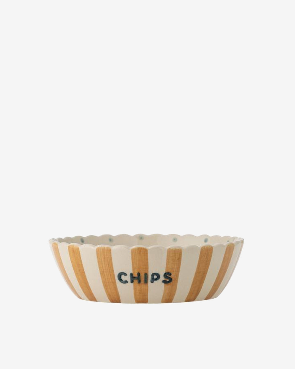 Blue Stripe Popcorn Stoneware Bowl