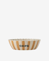 Blue Stripe Popcorn Stoneware Bowl