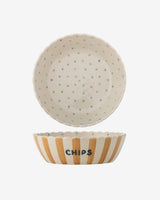 Blue Stripe Popcorn Stoneware Bowl