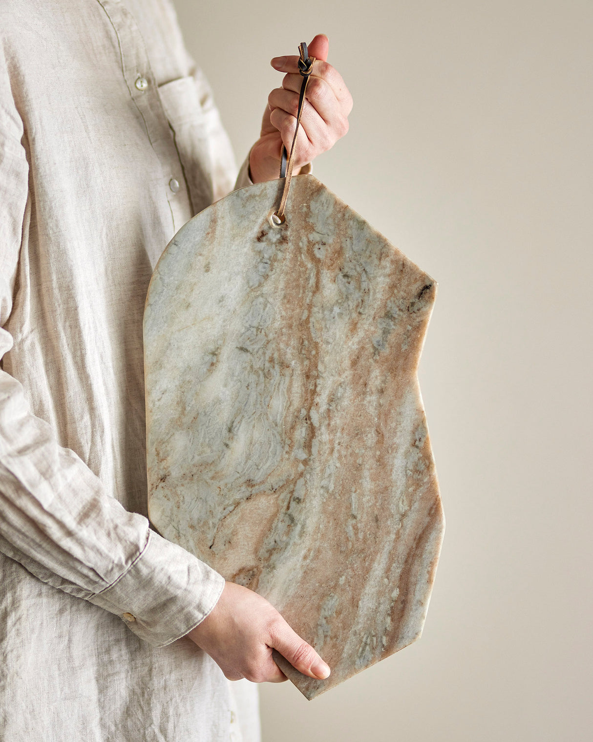 Natural Marble Ziggy Cutting Board