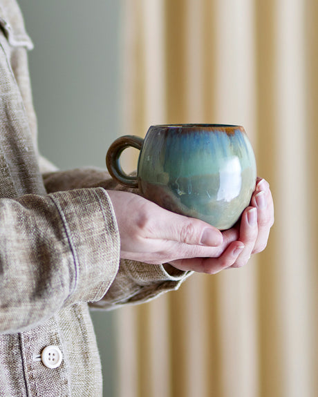 Green Paula Stoneware Mug
