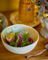 Yellow Lacey Stoneware Bowl