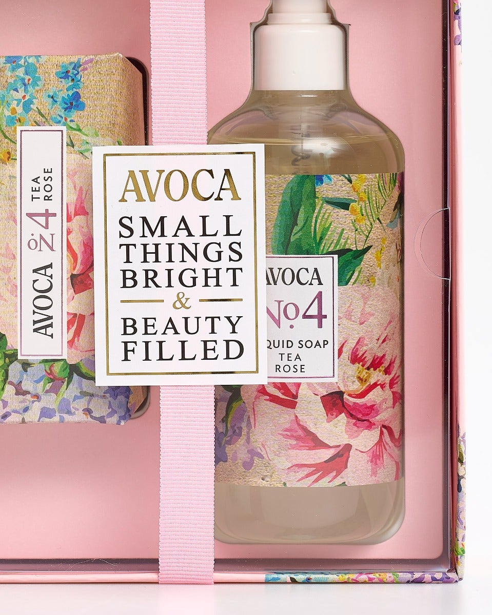 No. 4 Tea Rose Gift Set - Soap Bar & Liquid Soap