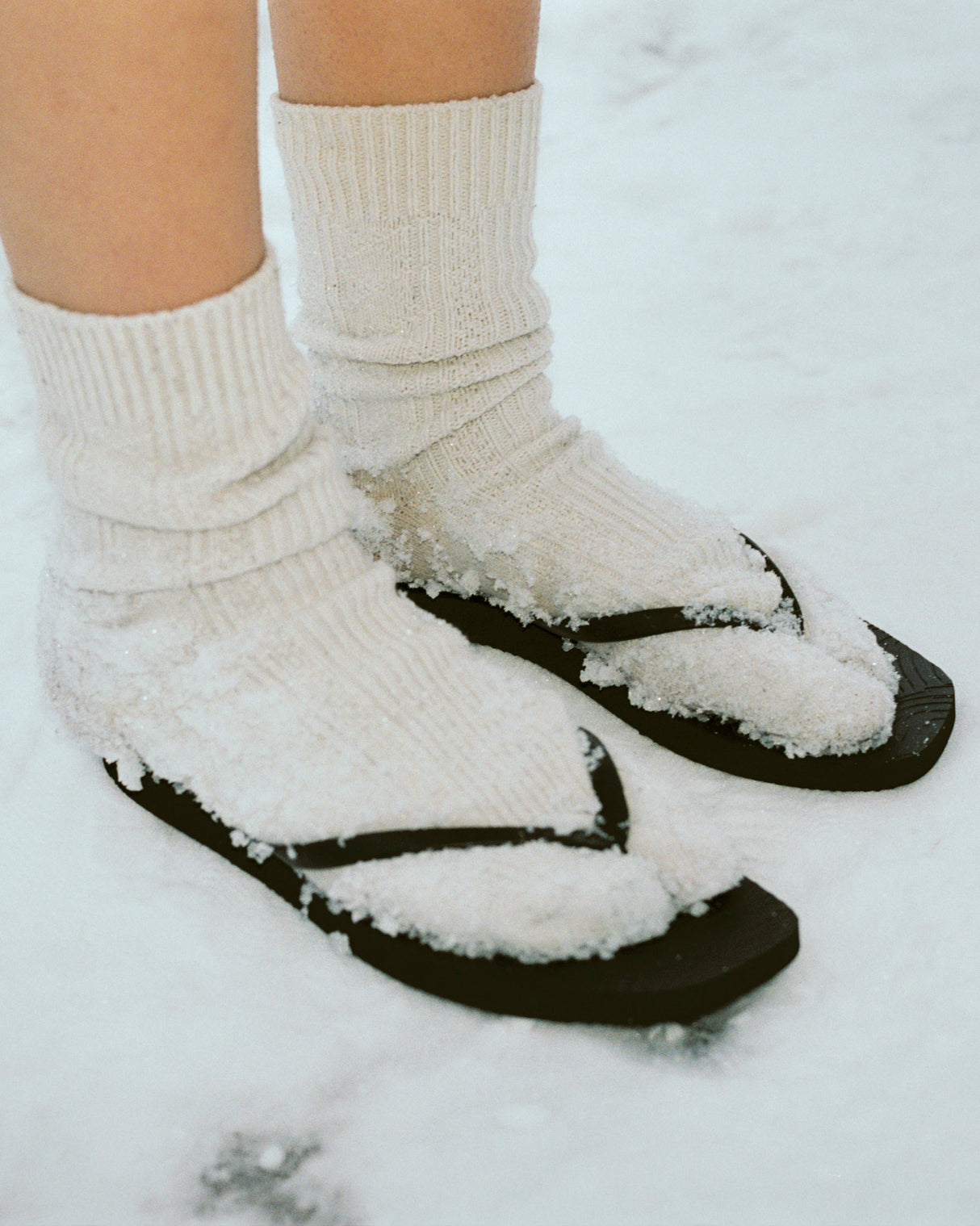 Black Sleepers Flip Flops