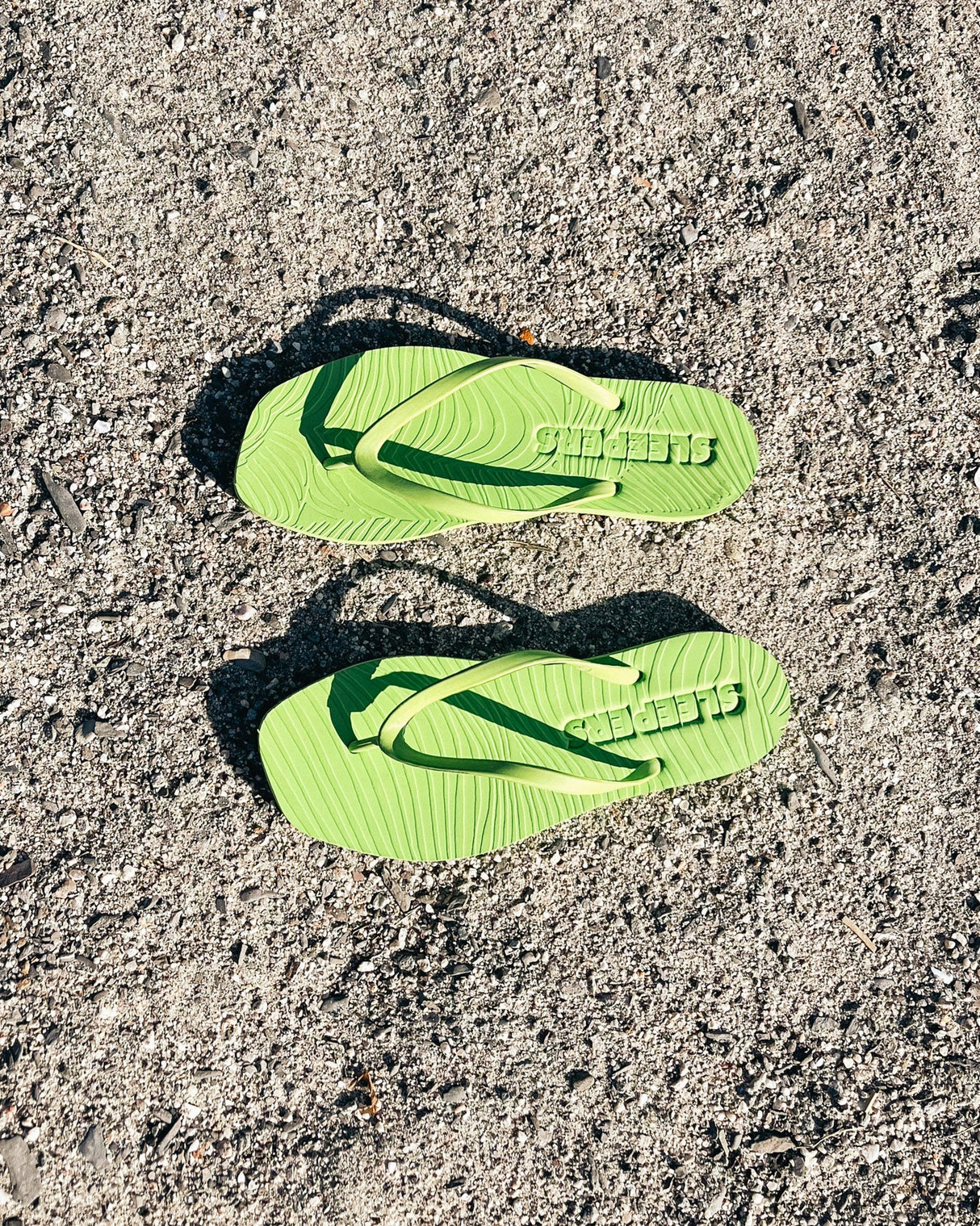 Lime Green Sleepers Flip Flops