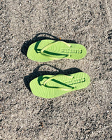 Lime Green Sleepers Flip Flops