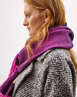 Neon Pink Nine Weaves Of Wicklow Wide Merino Scarf