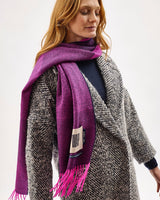 Neon Pink Nine Weaves Of Wicklow Wide Merino Scarf