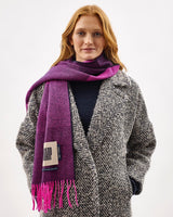 Neon Pink Nine Weaves Of Wicklow Wide Merino Scarf