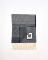 Navy Nine Weaves Of Wicklow Wide Merino Scarf