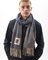 Navy Nine Weaves Of Wicklow Wide Merino Scarf