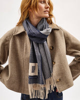 Navy Nine Weaves Of Wicklow Wide Merino Scarf