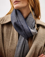 Navy Nine Weaves Of Wicklow Wide Merino Scarf