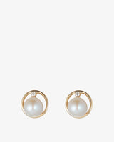 9kt-Gold-Pearl-Diamond-Circle-Stud-Earrings