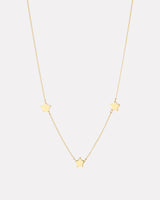 9kt-Gold-Three-Star-Pendant-Necklace