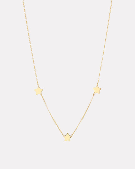9kt-Gold-Three-Star-Pendant-Necklace