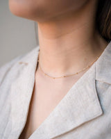 9kt Gold Satellite Beaded Necklace