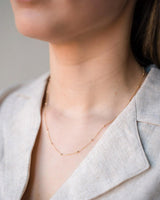 9kt Gold Satellite Beaded Necklace