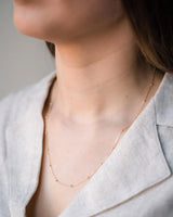 9kt Gold Satellite Beaded Necklace