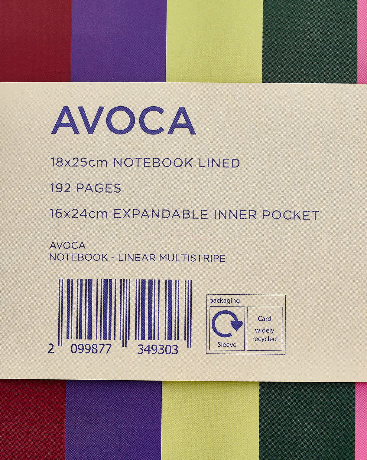 Multicolour Stripes A4 Linear Notebook