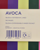 Multicolour Stripes A4 Linear Notebook