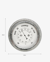 Galvanised Steel St Ives Barometer