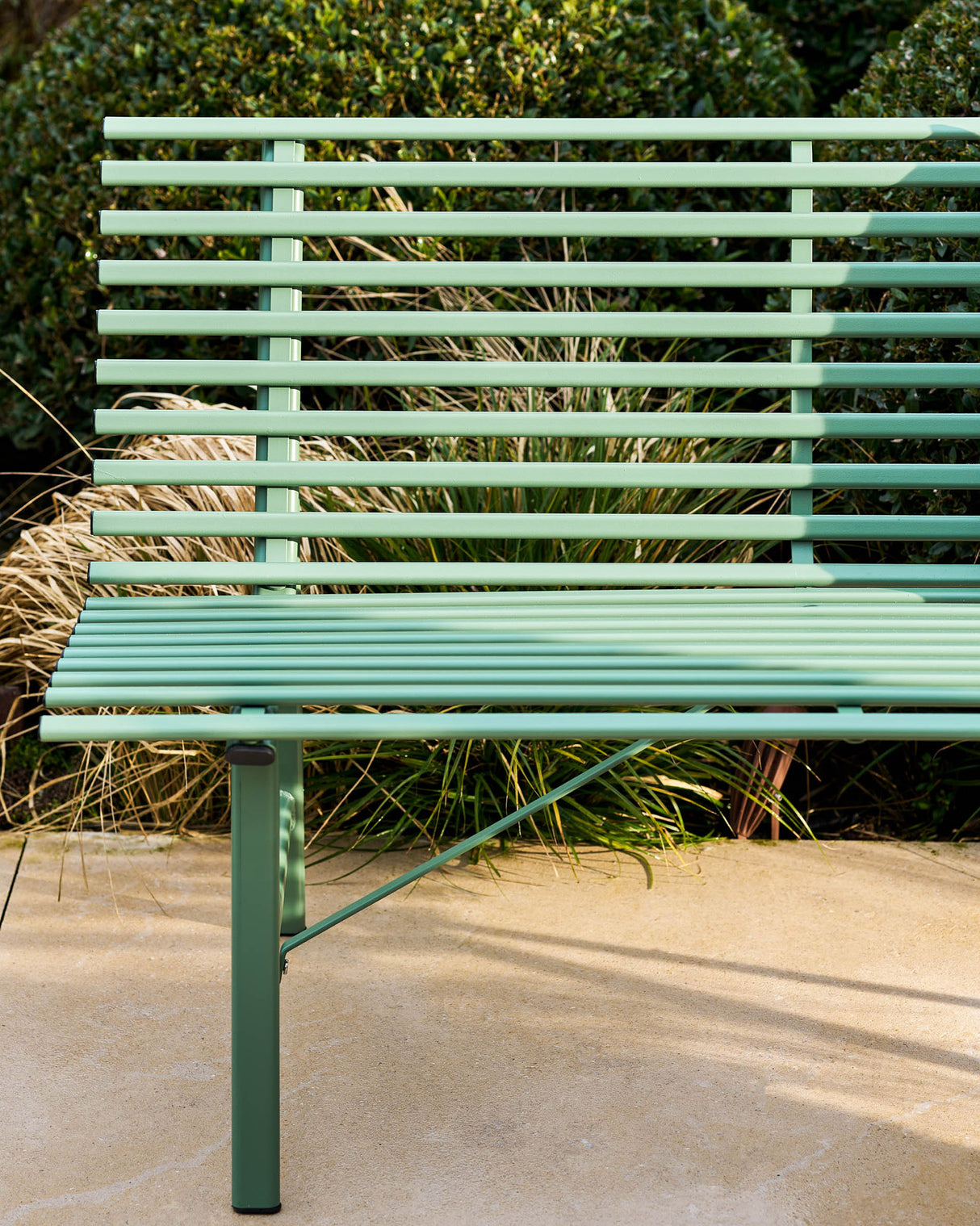 Thistle Green Richmond Powder Coated Steel Bench