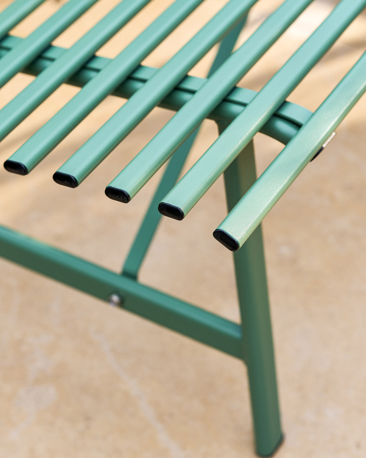 Thistle Green Richmond Powder Coated Steel Bench