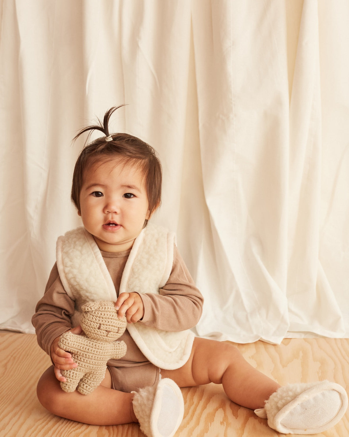 Milk Binibamba Sheepskin Snuggle Vest