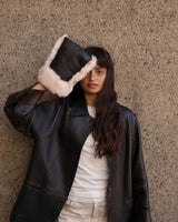 Milk & Noir Sheepskin Buggy Mittens