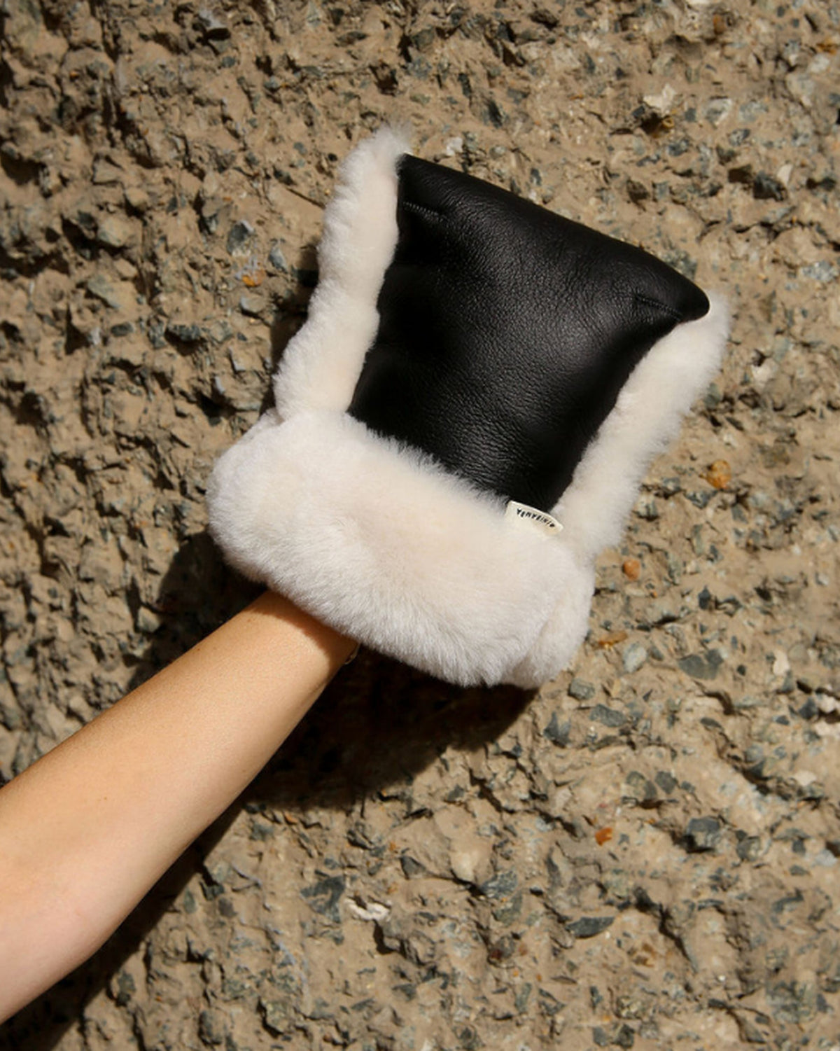 Milk & Noir Sheepskin Buggy Mittens