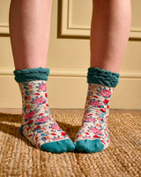 Flowers On Vine Ankle Socks