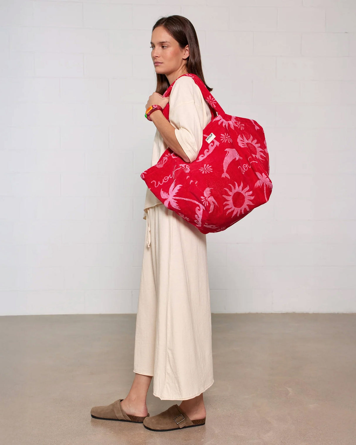 Red & Pink Tulum Tote Bag