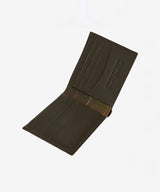 Dark Olive Brunton Tartan Leather Wallet