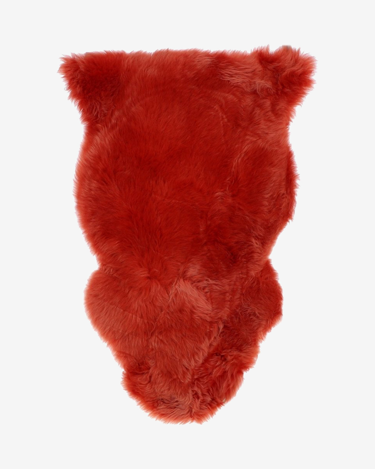 Burnt Orange Long Wool Sheepskin Rug