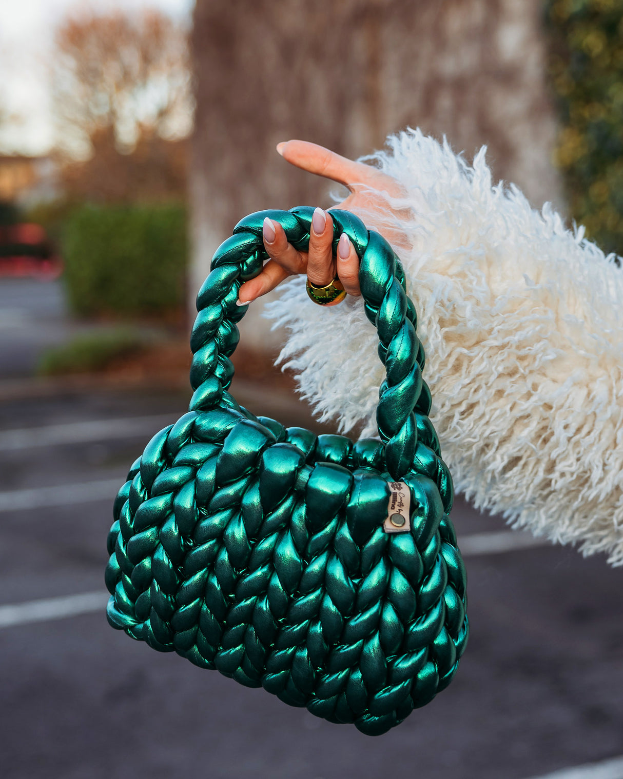 Green Woven Candy Bag