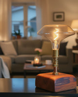Ancient Irish Yew Wood Forager Table Lamp