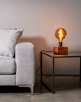 Ancient Irish Yew Wood Dromod Table Lamp