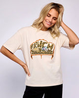 Cream Stevia Animal Logo T-Shirt