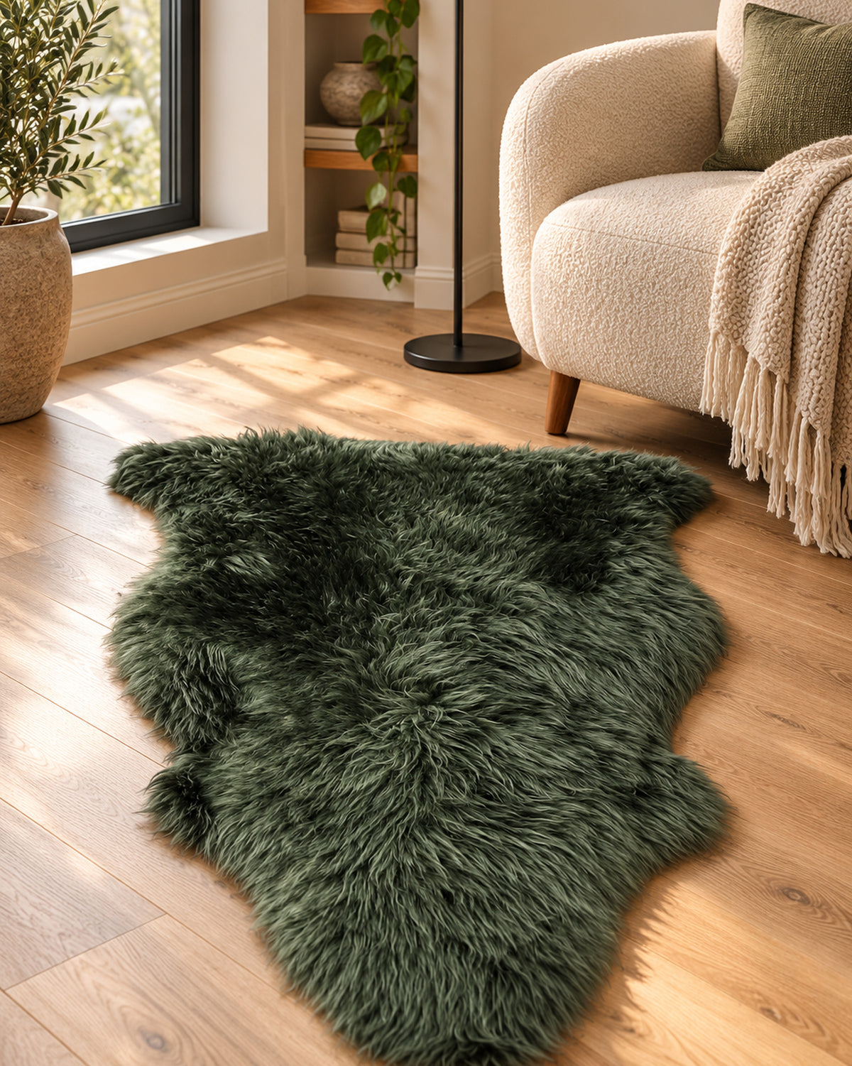 Cypress Long Wool Sheepskin Rug