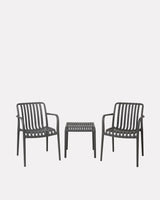 Carbon Edgeworth Armchairs & Side Table Set
