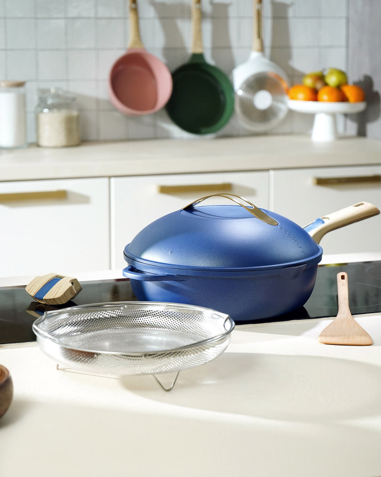 Sapphire 28cm Lidded Non-Stick 8-in-1 Pan with Accessories