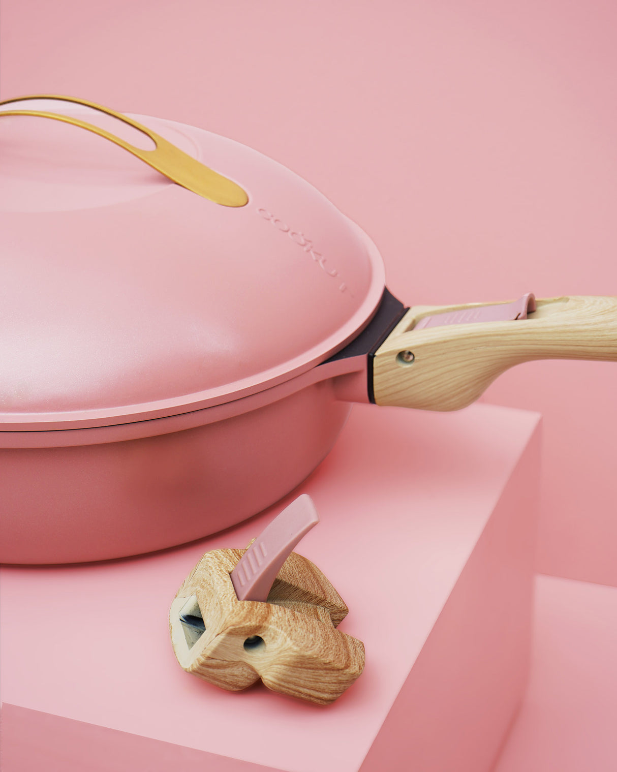 Peony 28cm Lidded Non-Stick 8-in-1 Pan with Accessories